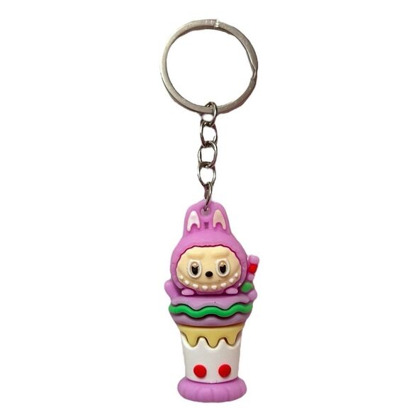 Cute Purple Labubu On Ice Cream Keychain FLASH SALE - Picture 1 of 2